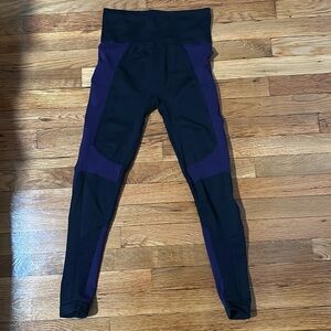 Fabletics Black and Purple Leggings